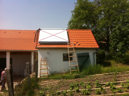 Paradigma CPC napkollektor üzembehelyezés előtt.